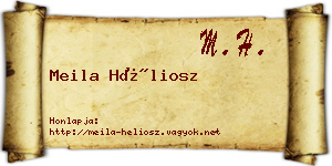 Meila Héliosz névjegykártya